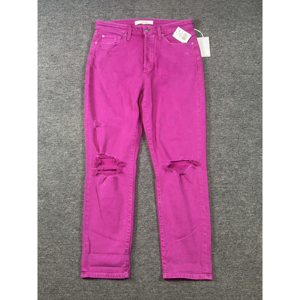 Joe's Jeans The Smith High Rise Straight Crop Hot Pink Women's Size 30 Buttonfly